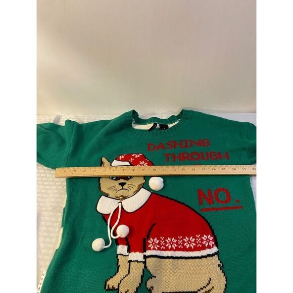 New direction Christmas sweater cats dashing bell small - Picture 4 of 6